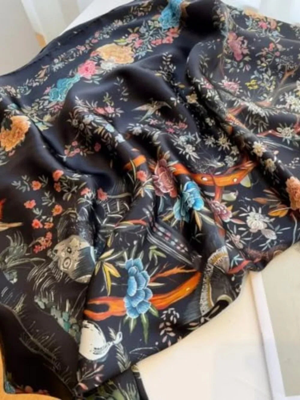 Luxurious 100% Mulberry Silk Large Square Scarf | Hair Wraps & Shawls 43
